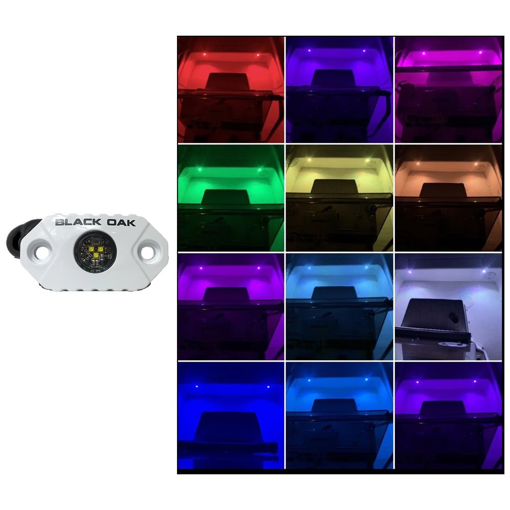 Black Oak Rock Accent Light - RGB - White Housing - Marine Parts OnlyLightingBlack Oak LED