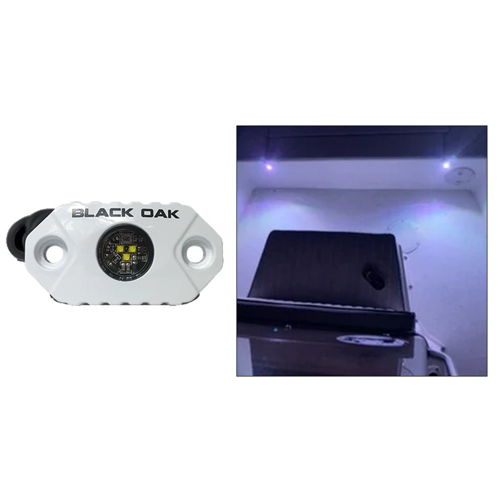 Black Oak Rock Accent Light - White LEDs - White Housing - Marine Parts OnlyLightingBlack Oak LED