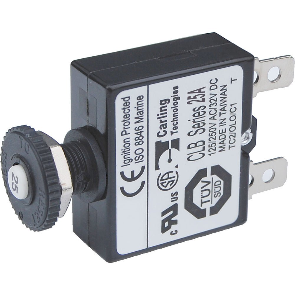 Blue Sea 7058 25A Push Button Thermal with Quick Connect Terminals - Marine Parts OnlyElectricalBlue Sea Systems
