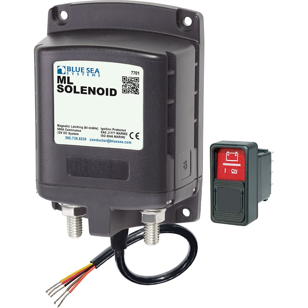 Blue Sea 7701 ML - Series Solenoid w/Contura Switch 12VDC - Marine Parts OnlyElectricalBlue Sea Systems