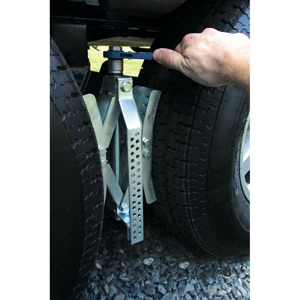 Camco Eaz - Lift 10" Wheel Stop w/Wrench & Lock - Metal - Marine Parts OnlyTraileringCamco