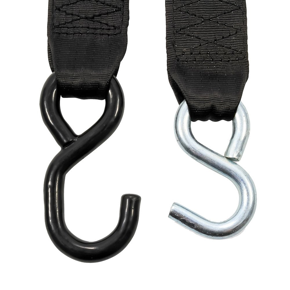 Camco Retractable Tie Down Straps - 2" Width 6&39; Dual Hooks - Marine Parts OnlyAutomotive/RVCamco
