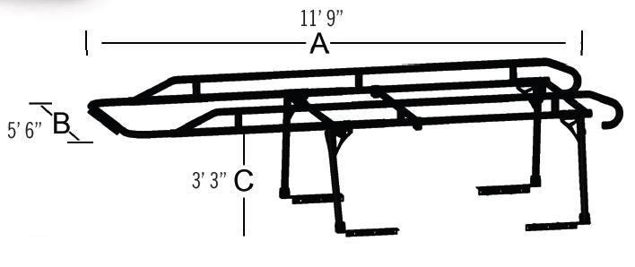 CONTRACTOR LADDER RACK - 1500 LB - Marine Parts OnlyTRAILFX