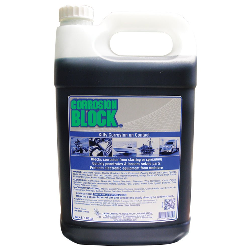 Corrosion Block Liquid 4 - Liter Refill - Non - Hazmat, Non - Flammable & Non - Toxic - Marine Parts OnlyWinterizingCorrosion Block