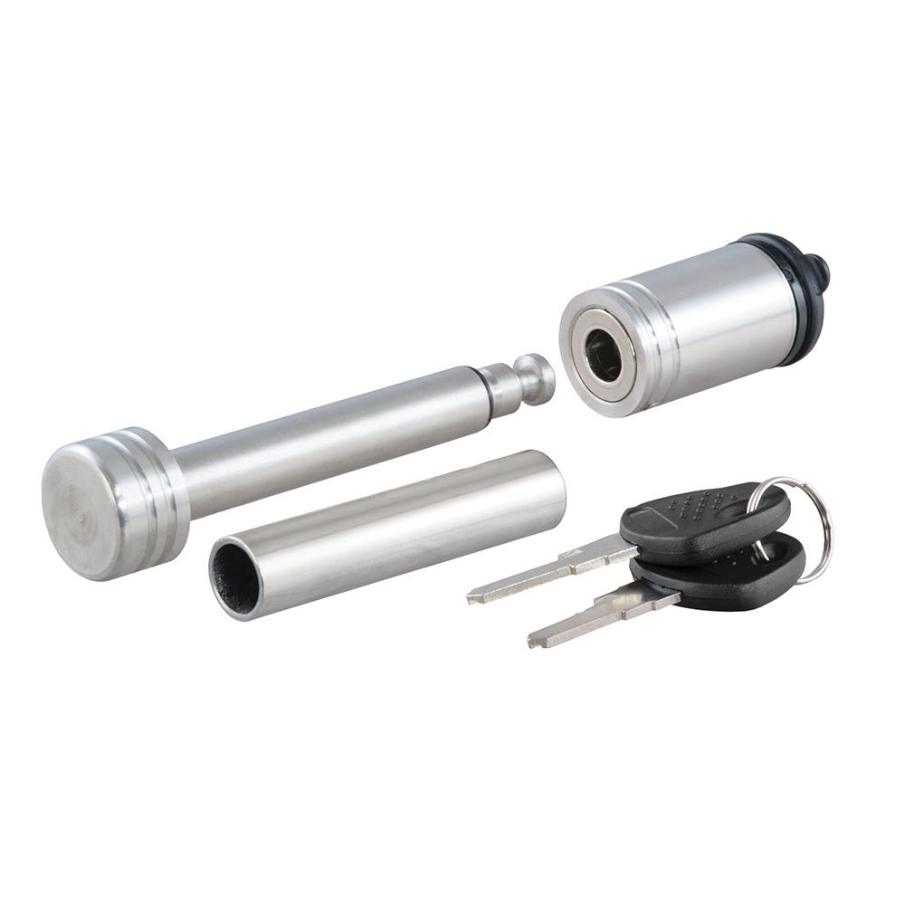 CURT 1/2" Hitch Lock w/5/8" Adapter - 1 - 1/4" or 2" Receiver - Barbell - Stainless Steel - Marine Parts OnlyTraileringCURT