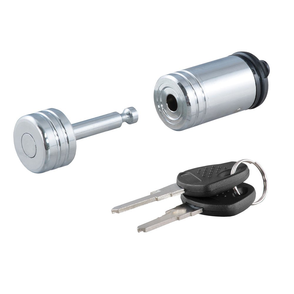 CURT Coupler Lock - 1/4" Pin - 7/8" Latch Span - Barbell - Chrome - Marine Parts OnlyTraileringCURT