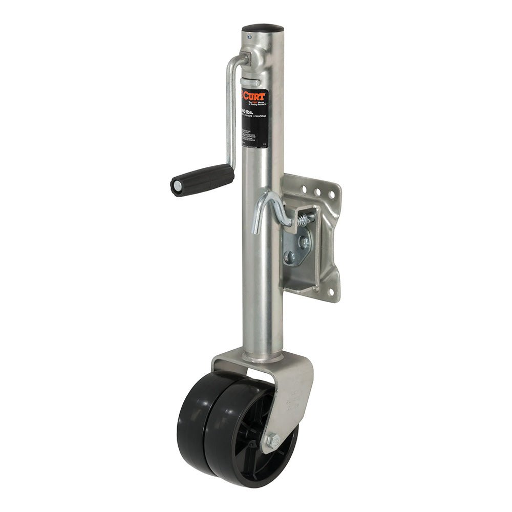 CURT Marine Jack w/Dual 6” Wheel - 1,500 lbs - Adjust Vertically 10" - Marine Parts OnlyTraileringCURT