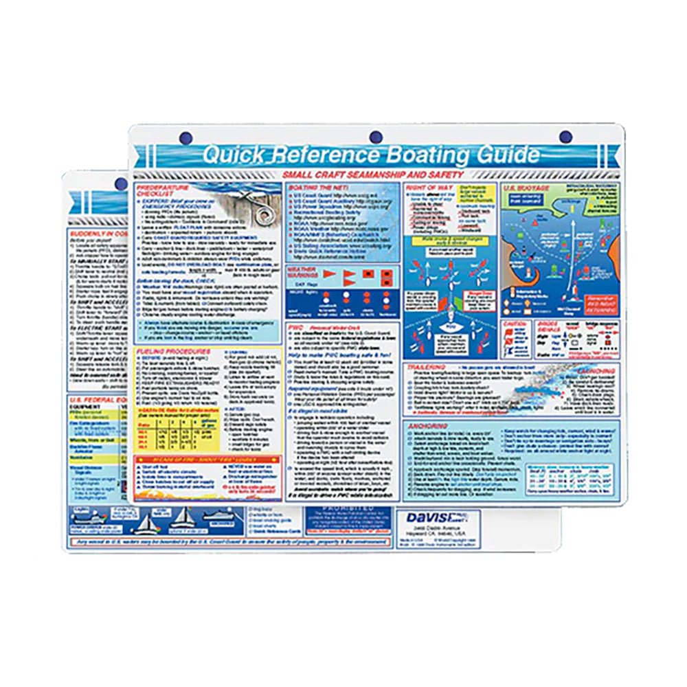 Davis Quick Reference Boating Guide Card - Marine Parts OnlyBoat OutfittingDavis Instruments
