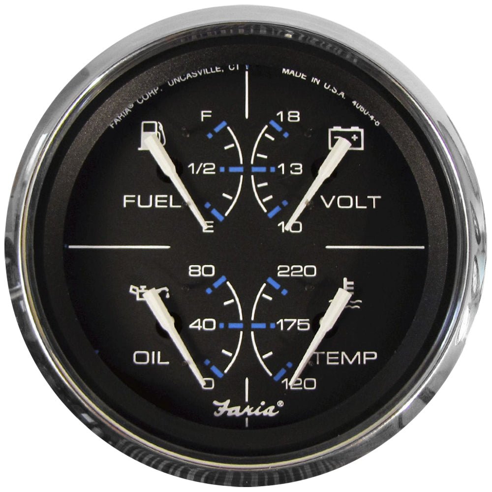 Faria Chesapeake Black 4" Multifunction Gauge - Marine Parts OnlyMarine Navigation & InstrumentsFaria Beede Instruments