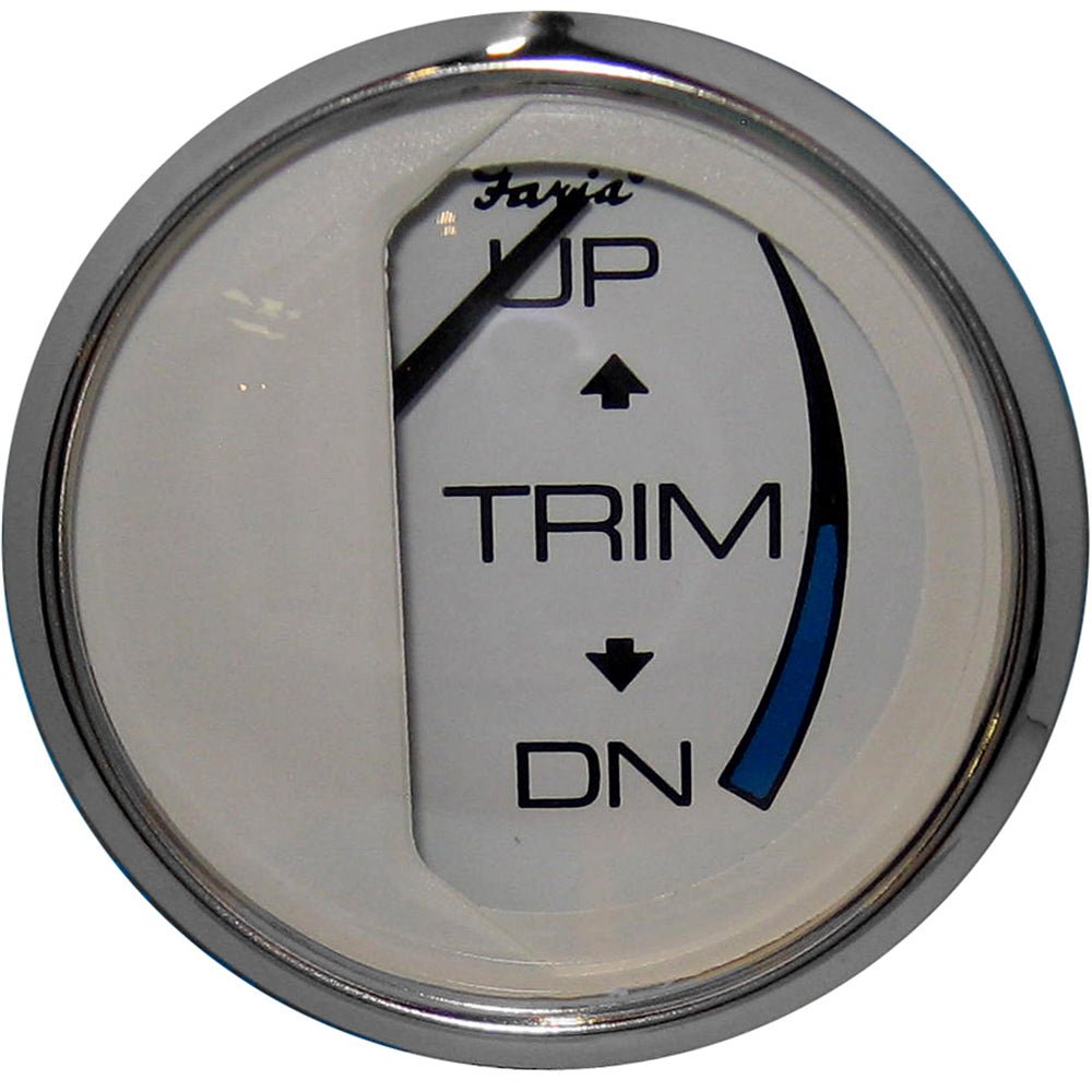 Faria Chesapeake White SS 2" Trim Gauge (J/E/Suzuki Outboard) - Marine Parts OnlyMarine Navigation & InstrumentsFaria Beede Instruments