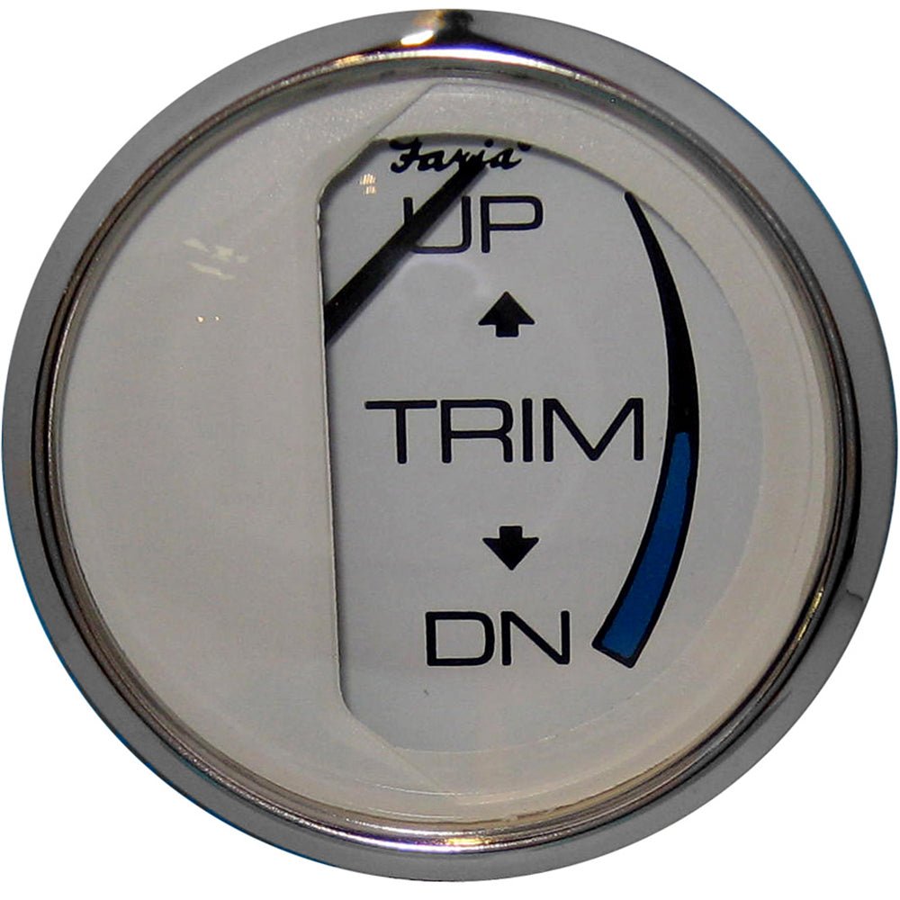 Faria Chesapeake White SS 2" Trim Gauge (Mercury / Mariner / Mercruiser / Volvo DP / Yamaha - &39;01 and Newer) - Marine Parts OnlyMarine Navigation & InstrumentsFaria Beede Instruments