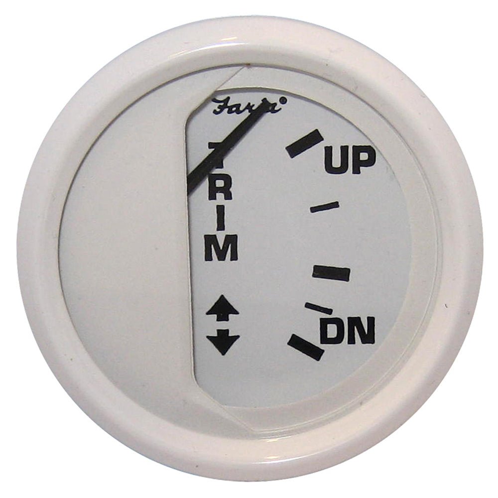 Faria Dress White 2" Trim Gauge (Mercury / Mariner / Mercruiser / Volvo DP / Yamaha &39;01 and newer) - Marine Parts OnlyMarine Navigation & InstrumentsFaria Beede Instruments