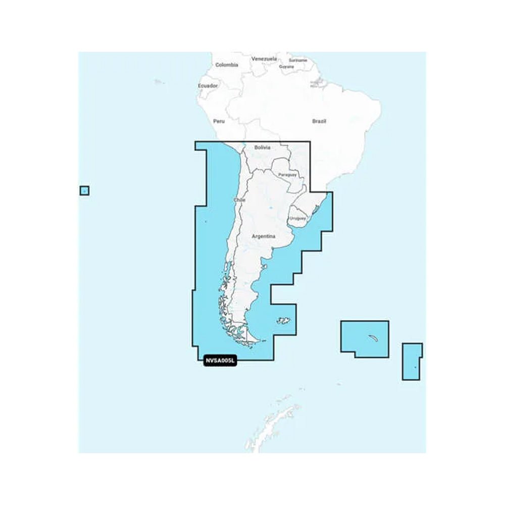 Garmin Navionics Vision+™ NVSA005L - Chile, Argentina & Easter Island - Marine Charts - Marine Parts OnlyCartographyGarmin