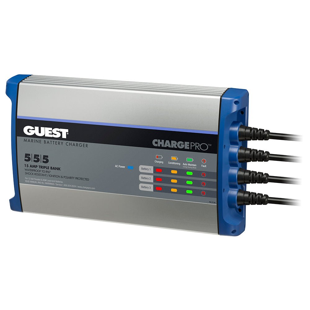 Guest On - Board Battery Charger 15A / 12V - 3 Bank - 120V Input - Marine Parts OnlyElectricalGuest