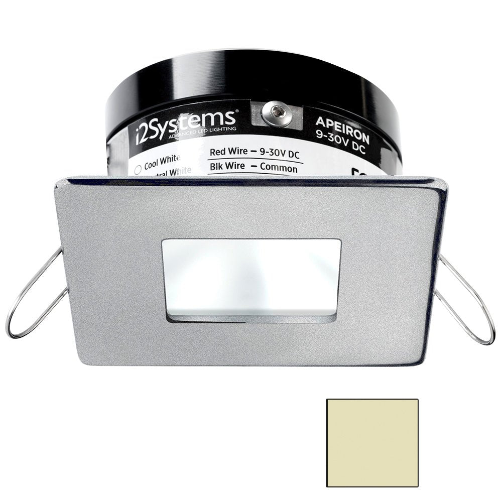 i2Systems Apeiron PRO A503 - 3W Spring Mount Light - Square/Square - Warm White - Brushed Nickel Finish - Marine Parts OnlyLightingI2Systems Inc