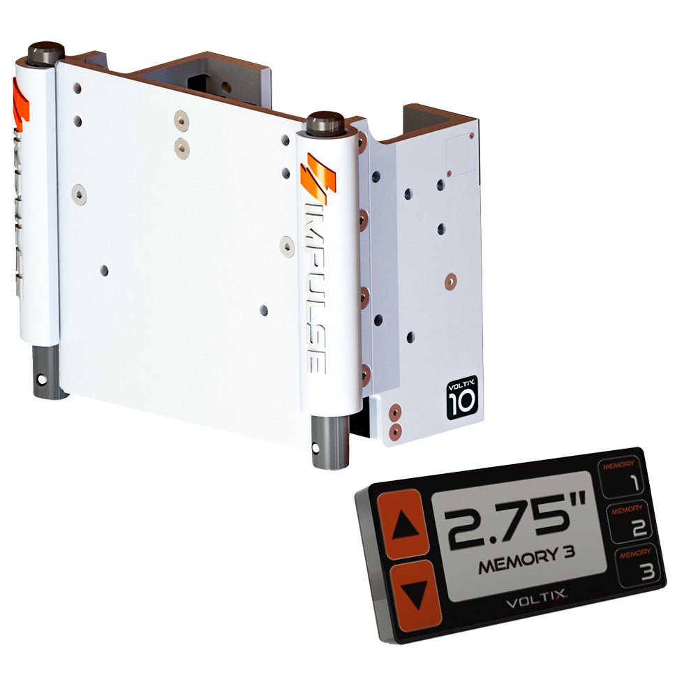 IMPULSE 10" Set Back Electric Jack Plate w/Smart Control - White Cerakote - Marine Parts OnlyBoat OutfittingIMPULSE