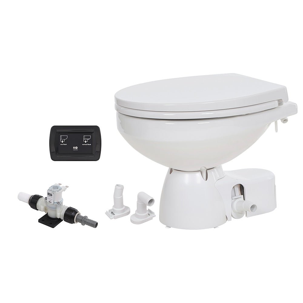 Jabsco Quiet Flush E2 Fresh Water Toilet Regular Bowl - 12V – Soft Close Lid - Marine Parts OnlyMarine Plumbing & VentilationJabsco