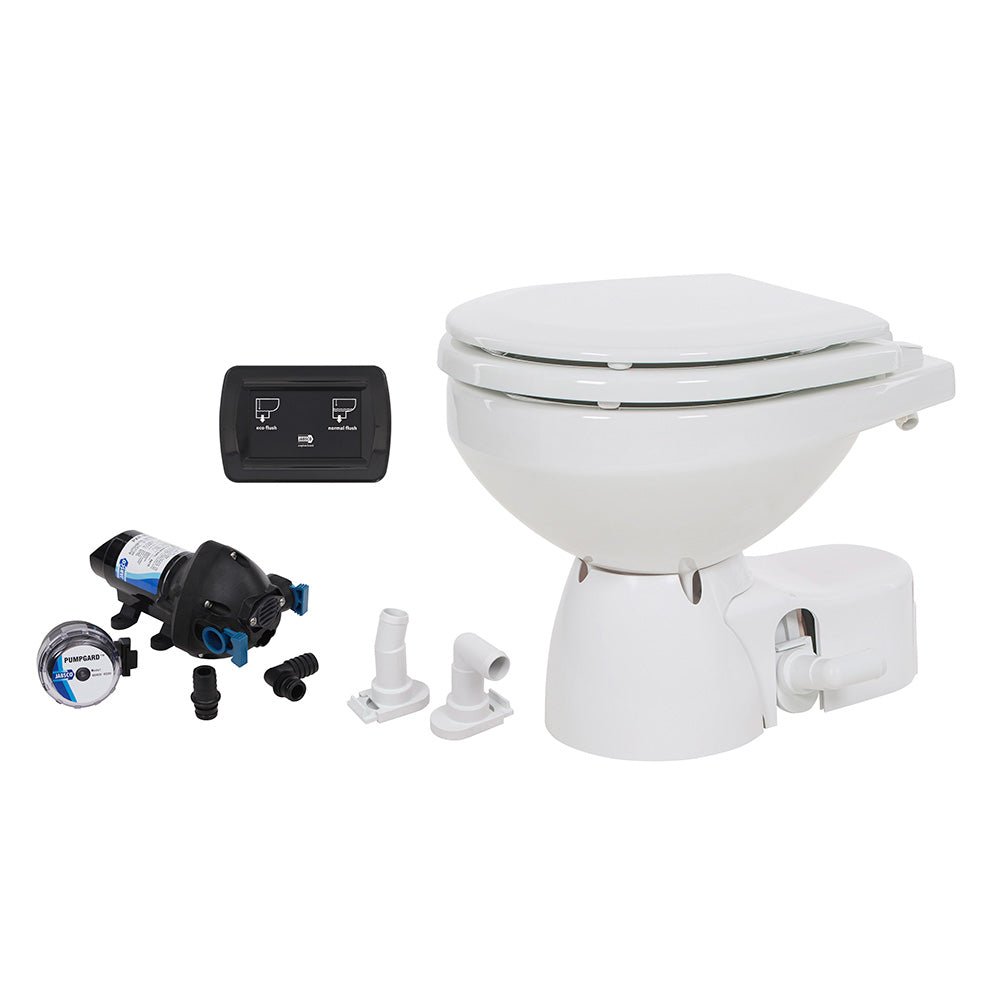 Jabsco Quiet Flush E2 Raw Water Toilet Compact Bowl - 12V - Soft Close Lid - Marine Parts OnlyMarine Plumbing & VentilationJabsco