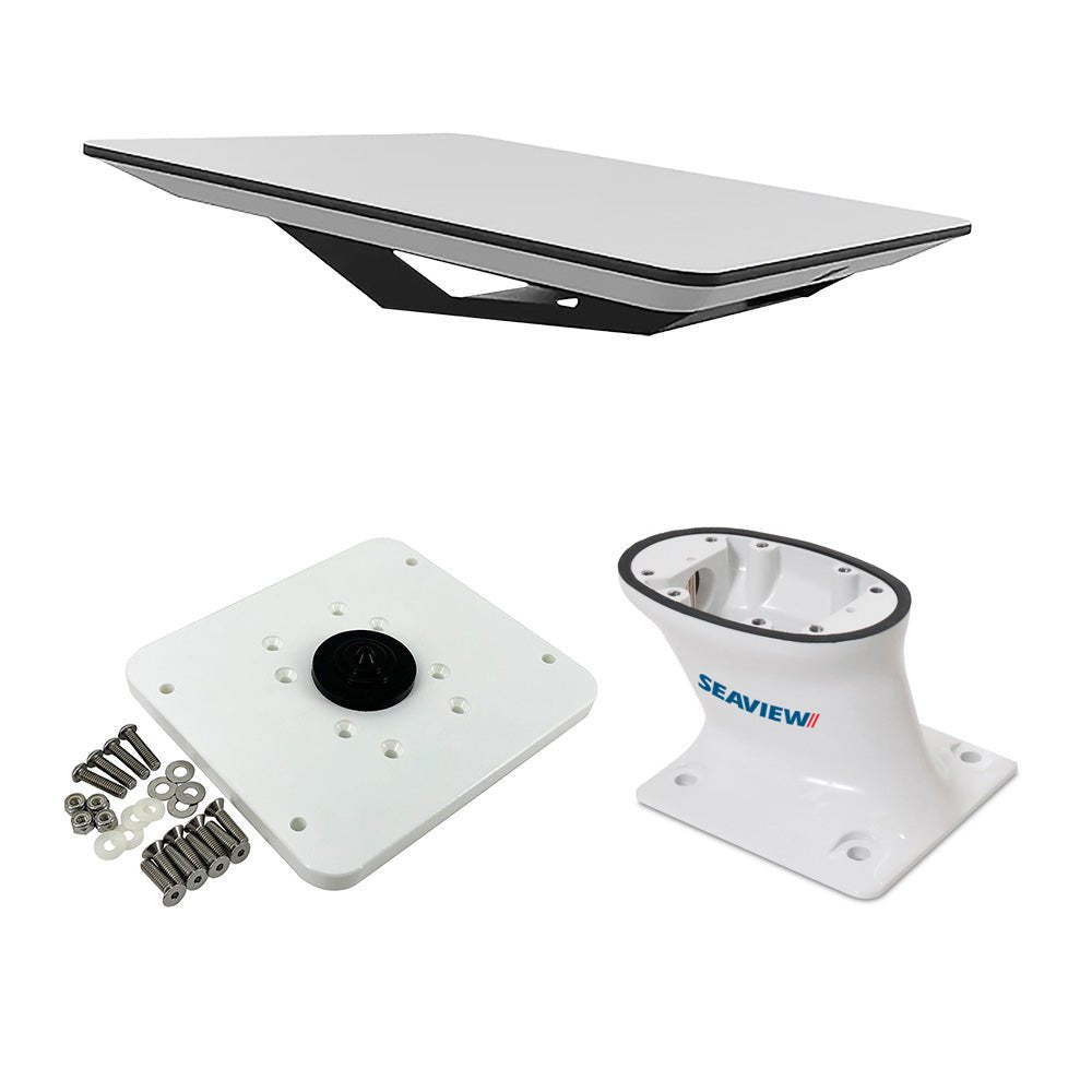 KVH Starlink Flat Panel Kit w/5" Seaview Pedestal Mount & ADASTLKA Starlink Top Plate - Marine Parts OnlyEntertainmentKVH