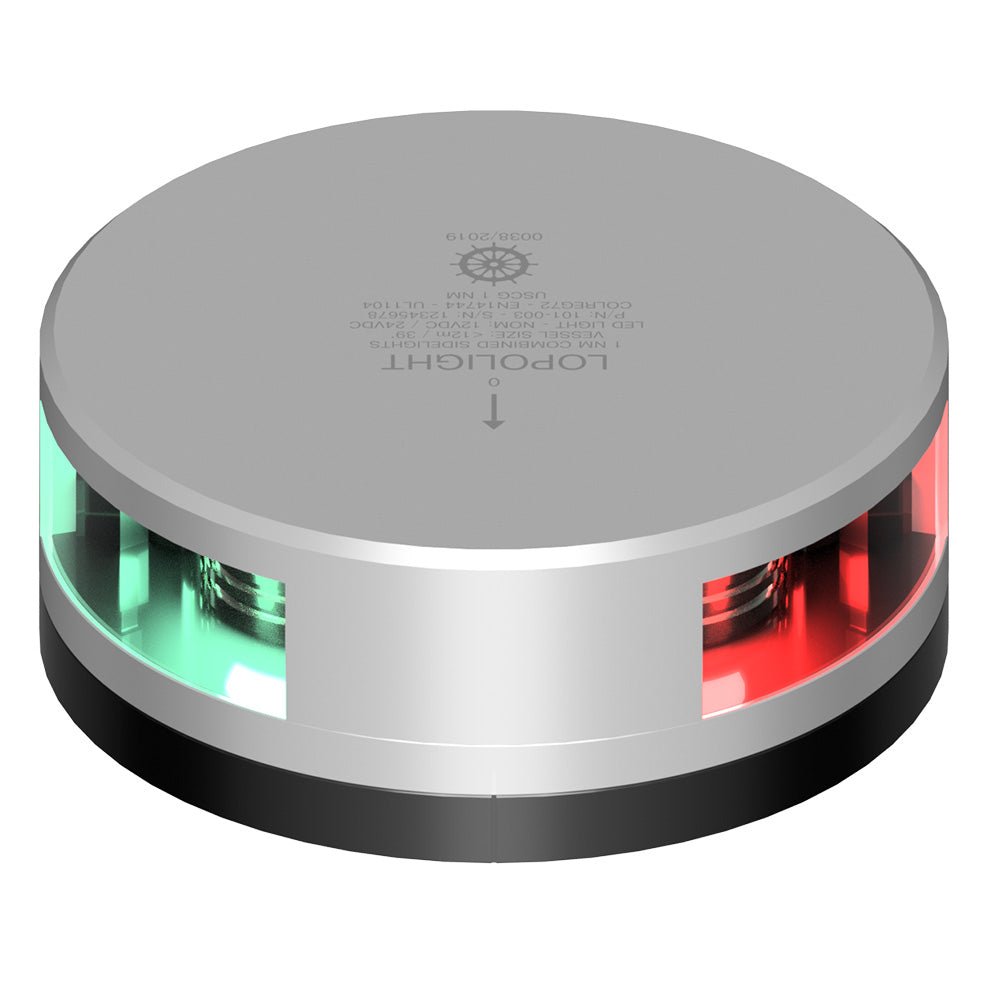 Lopolight Combined Sidelight - 1NM - Silver Housing w/FB Base - Marine Parts OnlyLightingLopolight