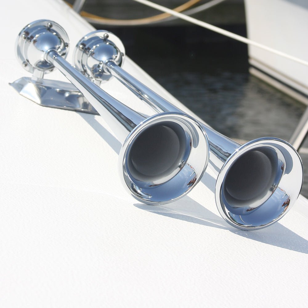 Marinco 12V Chrome Plated Dual Trumpet Air Horn - Marine Parts OnlyBoat OutfittingMarinco