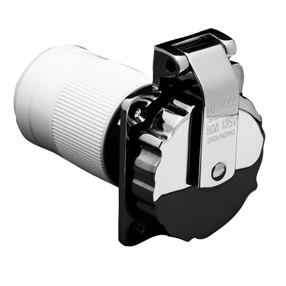 Marinco 6371EL - B 50Amp/125V Stainless Steel Inlet - Marine Parts OnlyElectricalMarinco