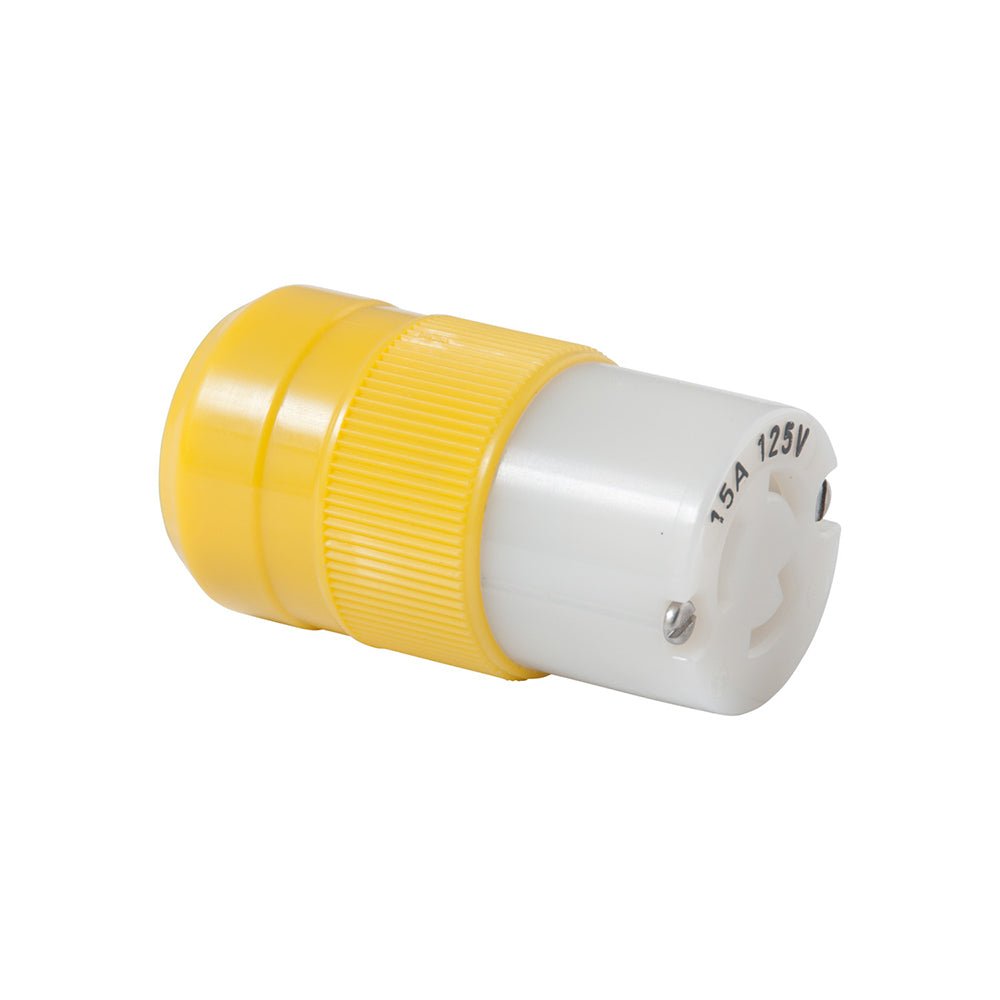 Marinco Locking Connector - 15A, 125V - Yellow - Marine Parts OnlyElectricalMarinco
