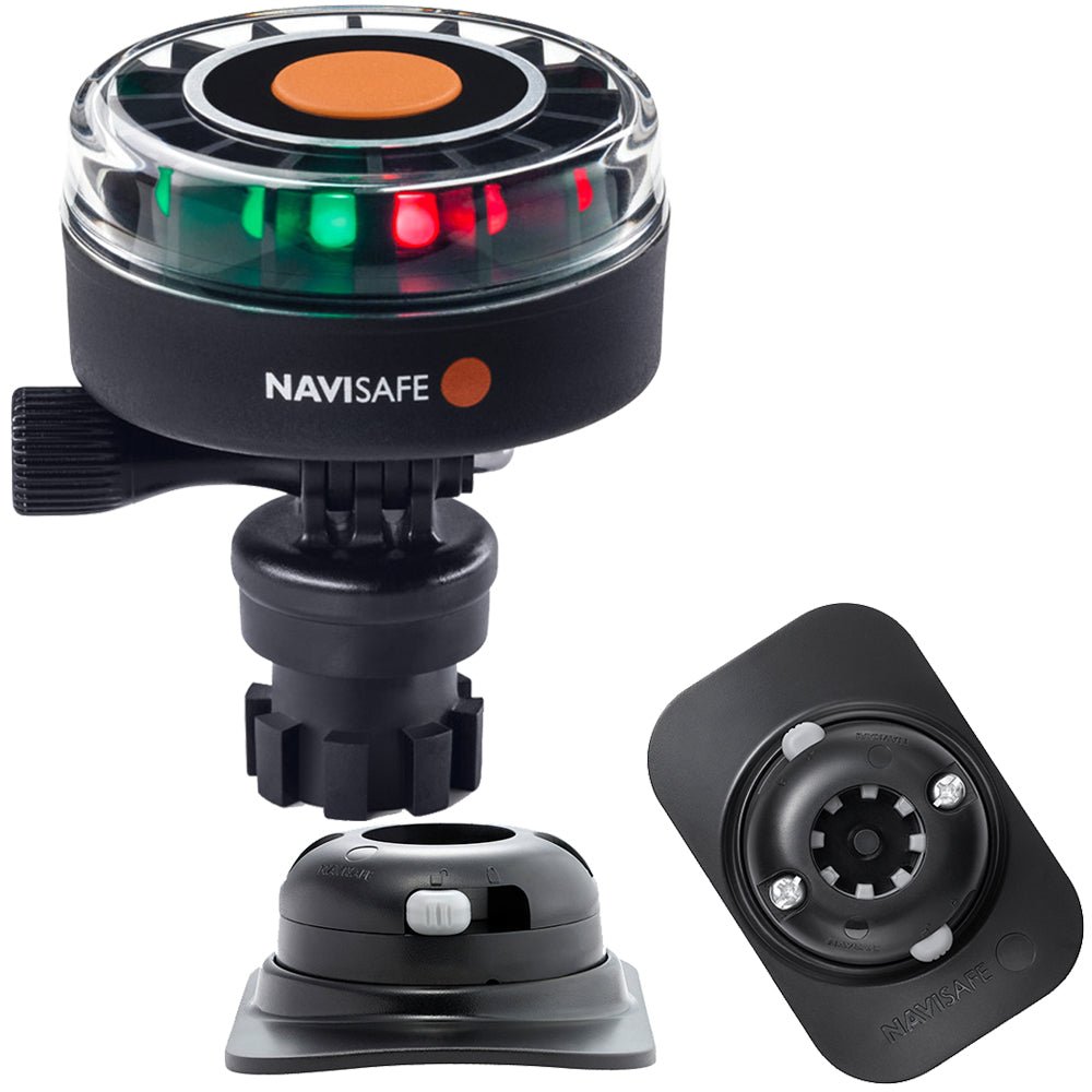 Navisafe Navilight 2NM Tricolor w/Navimount Base & RIB Mount - Black - Marine Parts OnlyPaddlesportsNavisafe
