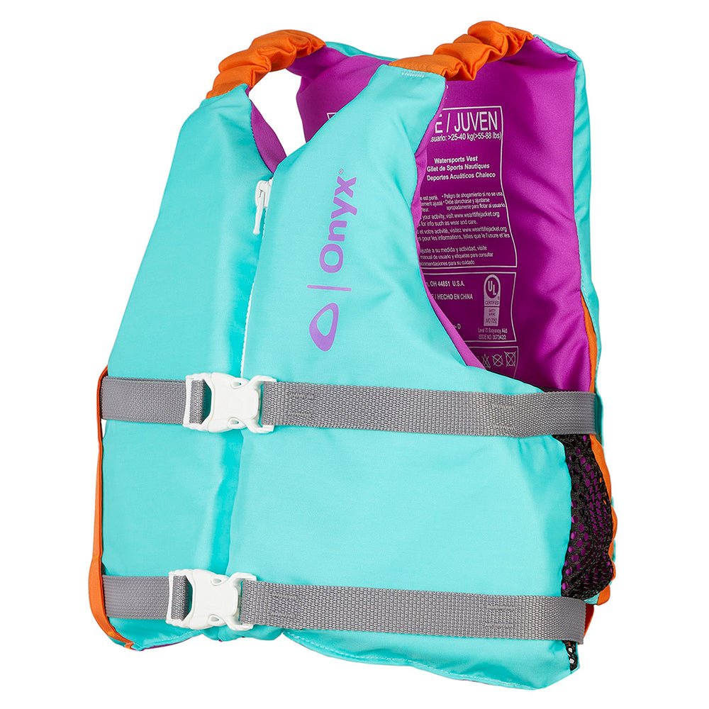 Onyx Youth Universal Paddle Vest - Aqua - Marine Parts OnlyMarine SafetyOnyx Outdoor