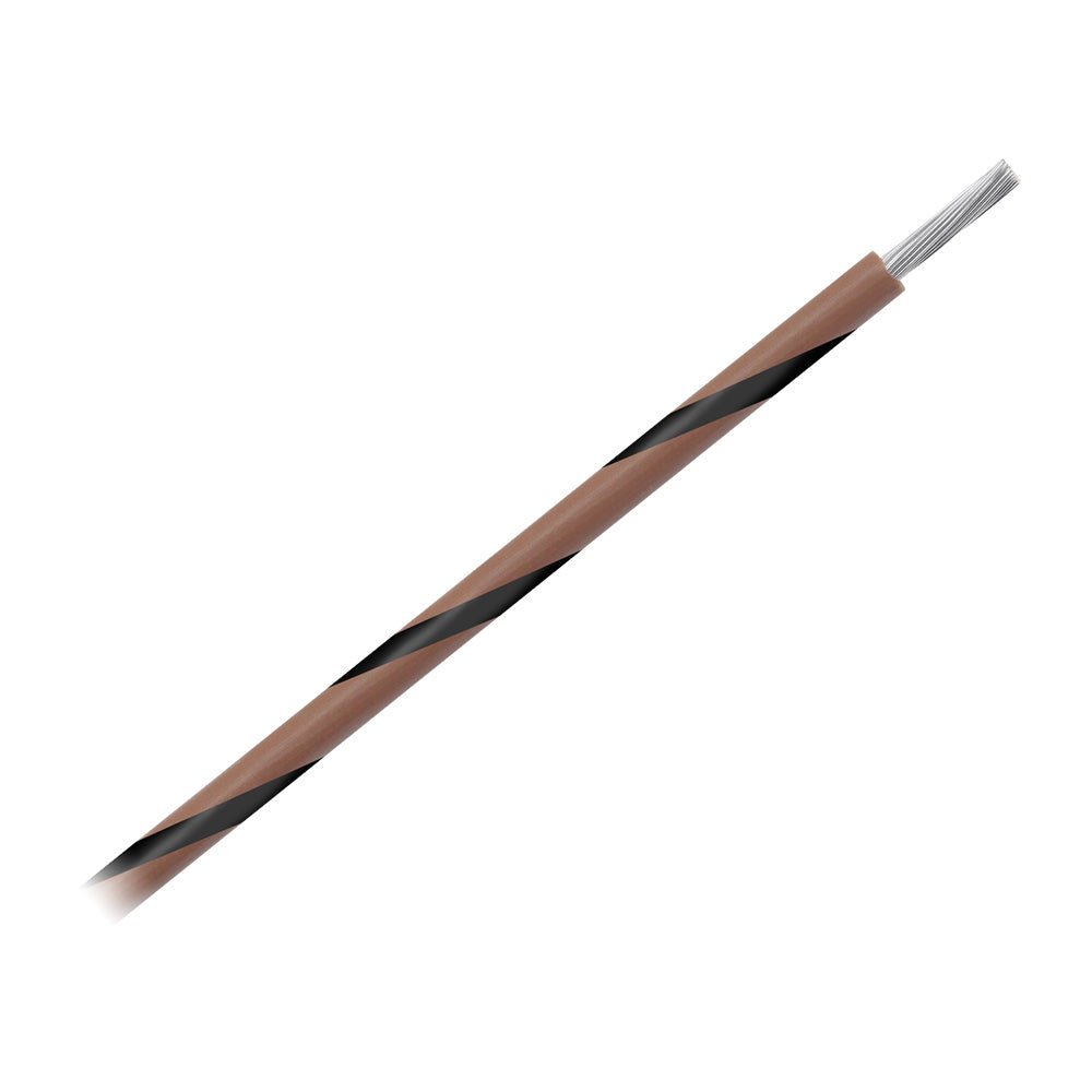 Pacer 14 AWG Gauge Striped Marine Wire 1000' Spool - Brown w/Black Stripe - Marine Parts OnlyElectricalPacer Group