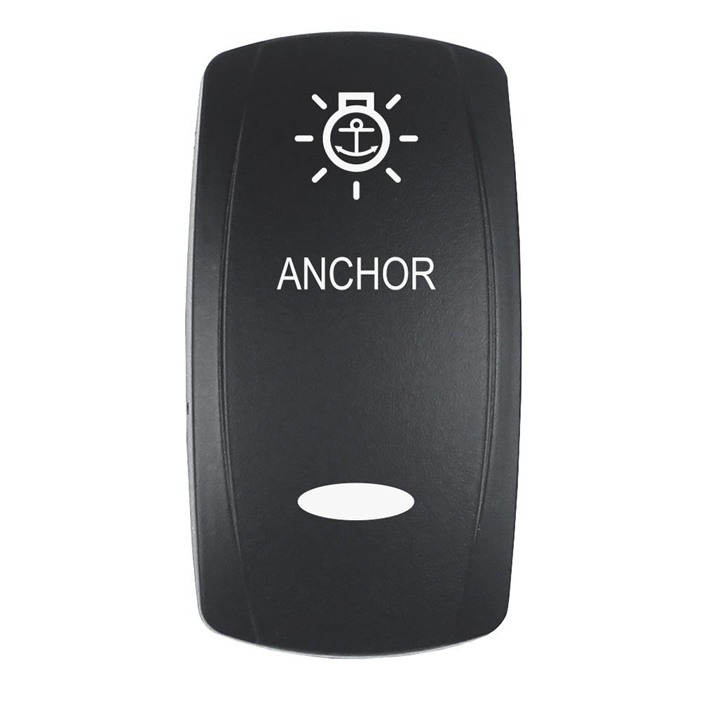 Pacer Actuator - 'ANCHOR' f/V Series Contura Switches - Black - Laser Etched (Top/Bottom Light) - Marine Parts OnlyElectricalPacer Group