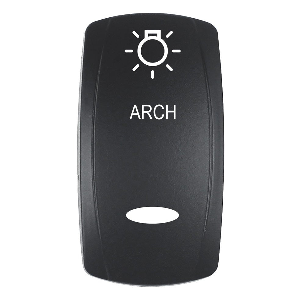 Pacer Actuator - 'ARCH' f/V Series Contura Switches - Black - Laser Etched (Top/Bottom Light) - Marine Parts OnlyElectricalPacer Group