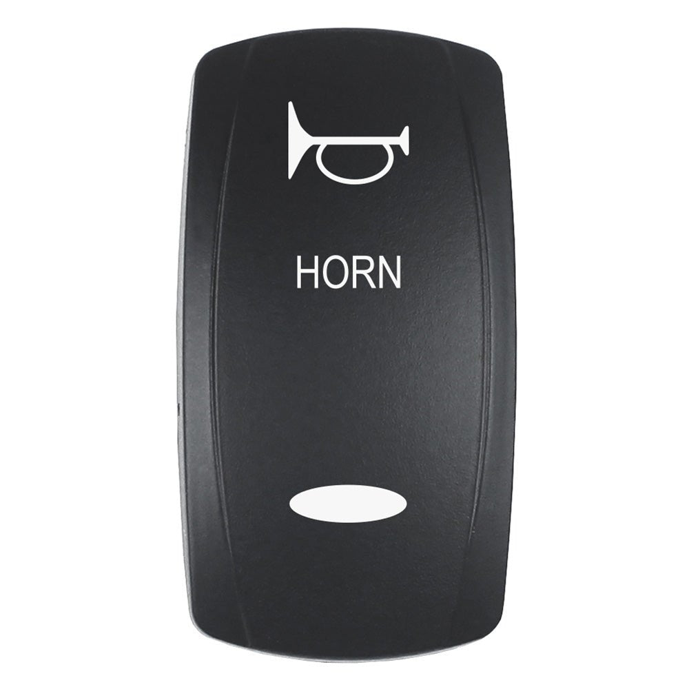 Pacer Actuator - 'HORN' f/V Series Contura Switches - Black - Laser Etched (Top/Bottom Light) - Marine Parts OnlyElectricalPacer Group