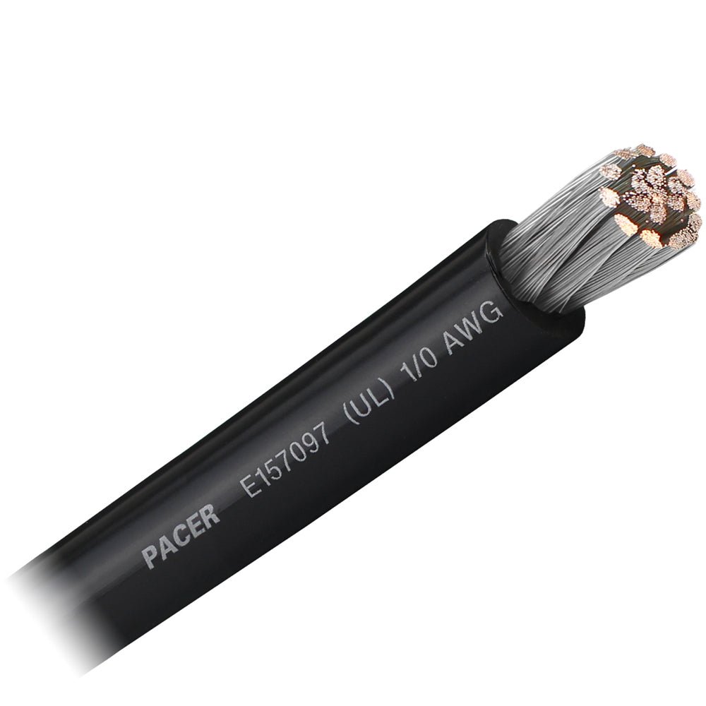 Pacer Black 1/0 AWG Battery Cable - Sold By The Foot - Marine Parts OnlyElectricalPacer Group