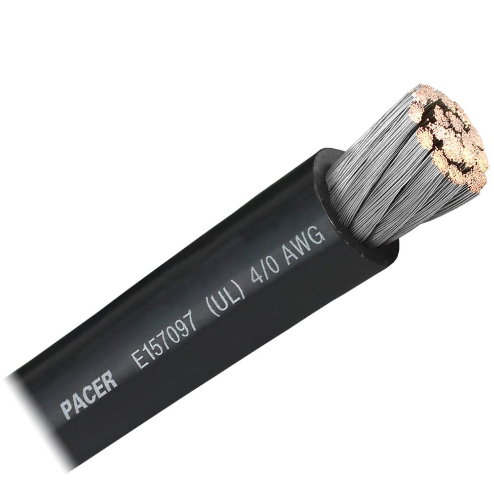Pacer Black 4/0 AWG Battery Cable - Sold By The Foot - Marine Parts OnlyElectricalPacer Group