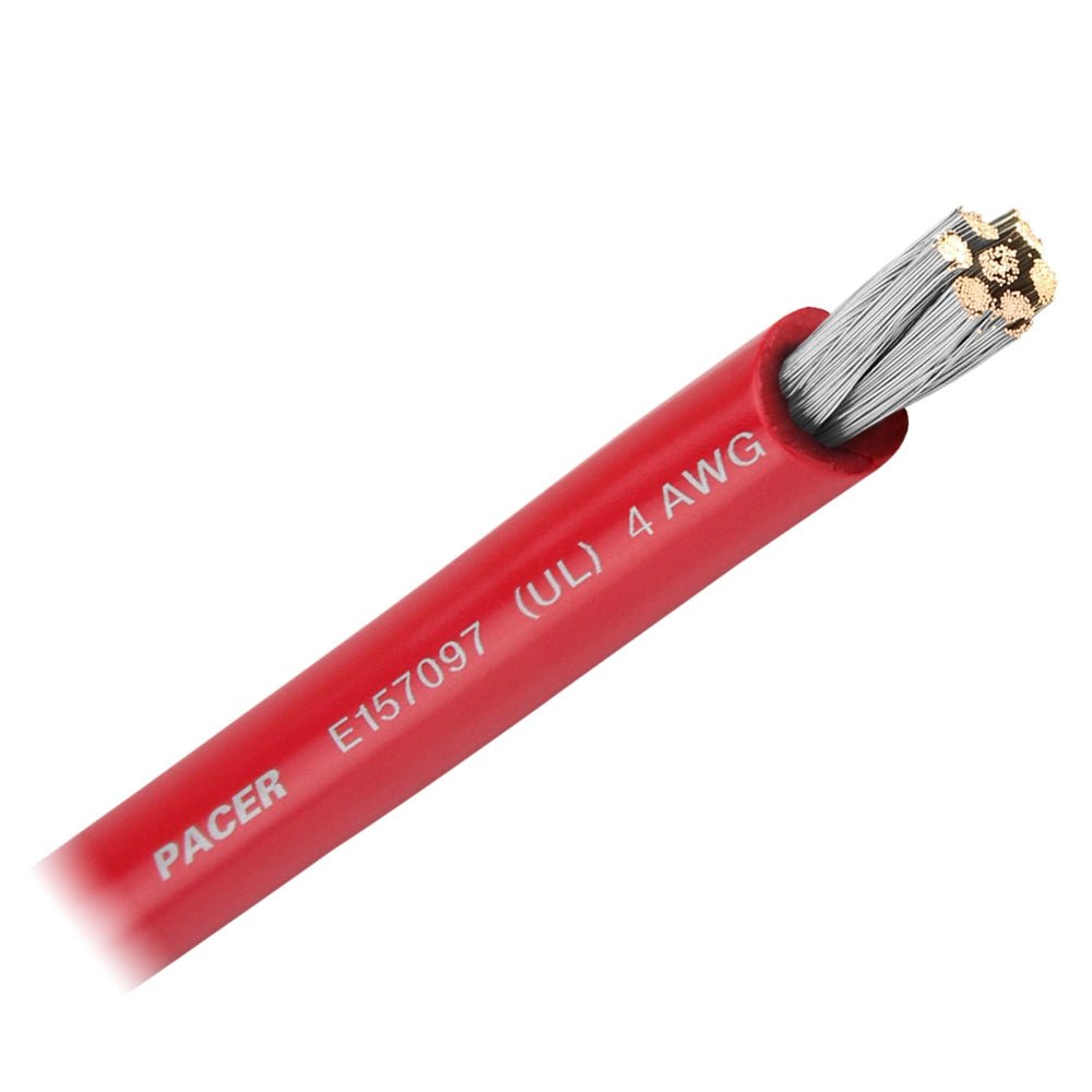 Pacer Red 4 AWG Battery Cable - Sold By The Foot - Marine Parts OnlyElectricalPacer Group