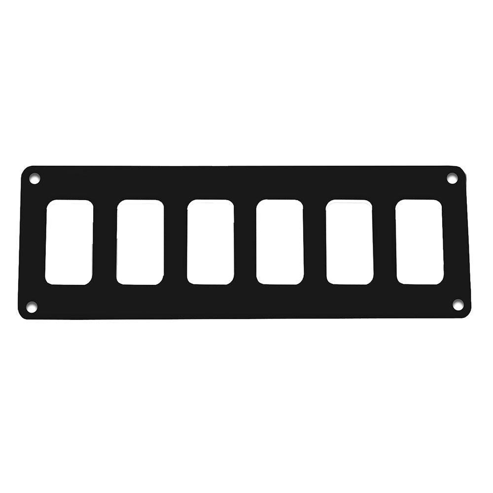 Pacer Switch Panel - 6 Switch & 1 Row - 8" x 2.75" - Black Powder Coated Aluminum - Marine Parts OnlyElectricalPacer Group