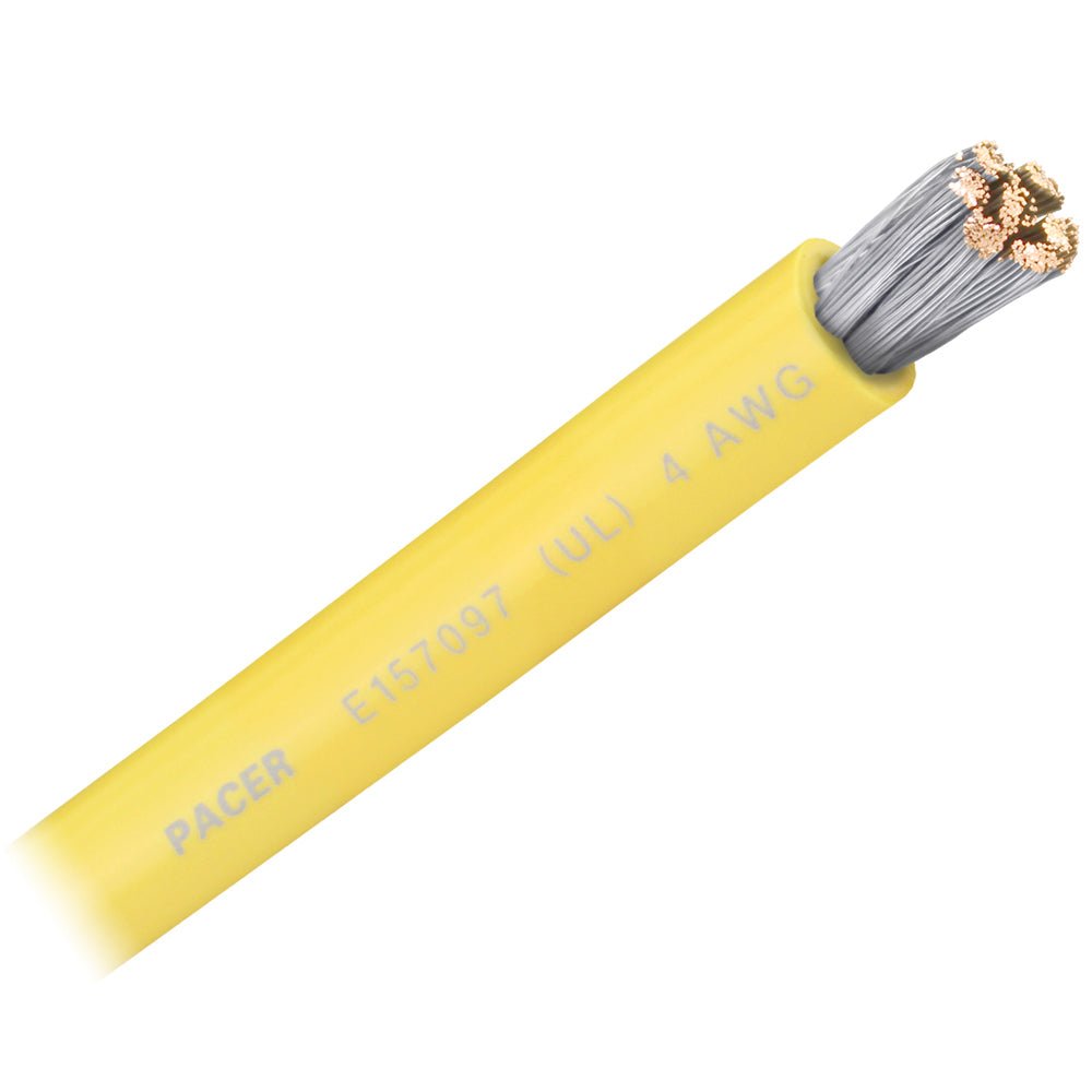 Pacer Yellow 4 AWG Battery Cable - Sold By The Foot - Marine Parts OnlyElectricalPacer Group