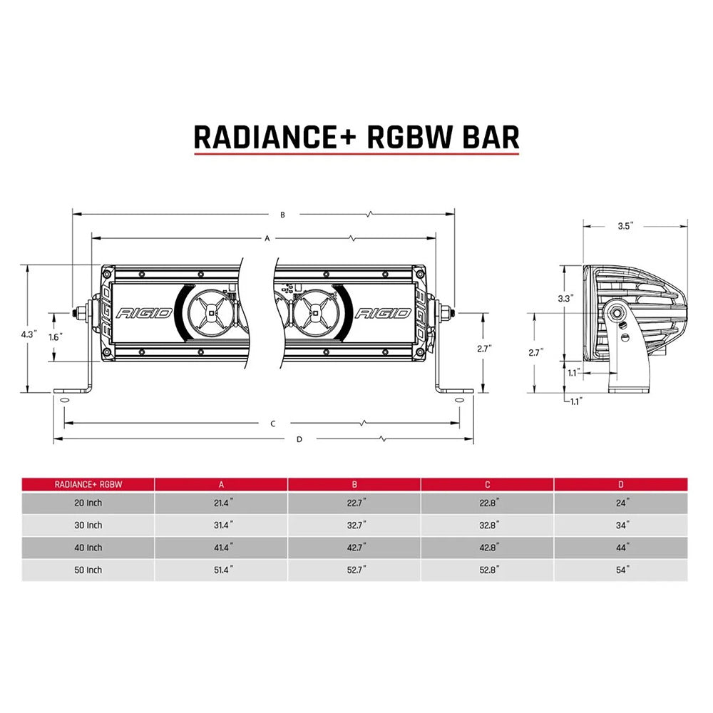 RIGID Industries Radiance + 50" Light Bar - RGBW - Marine Parts OnlyLightingRIGID Industries