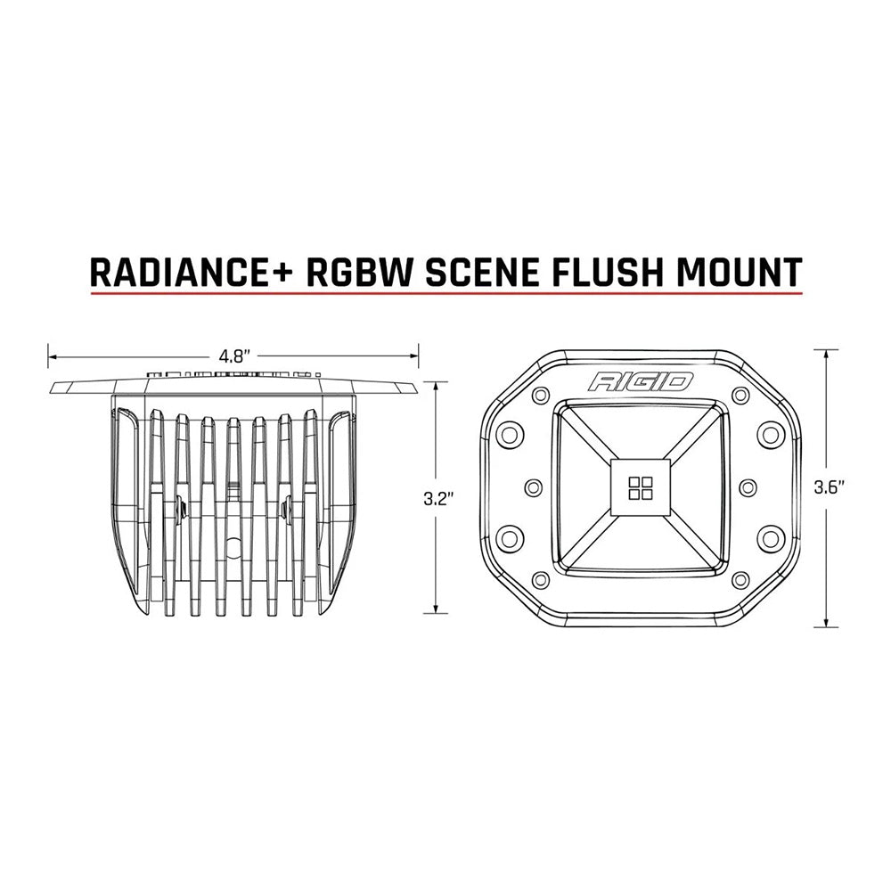 RIGID Industries Radiance Scene - RGBW - Flush Mount - Pair - Marine Parts OnlyLightingRIGID Industries