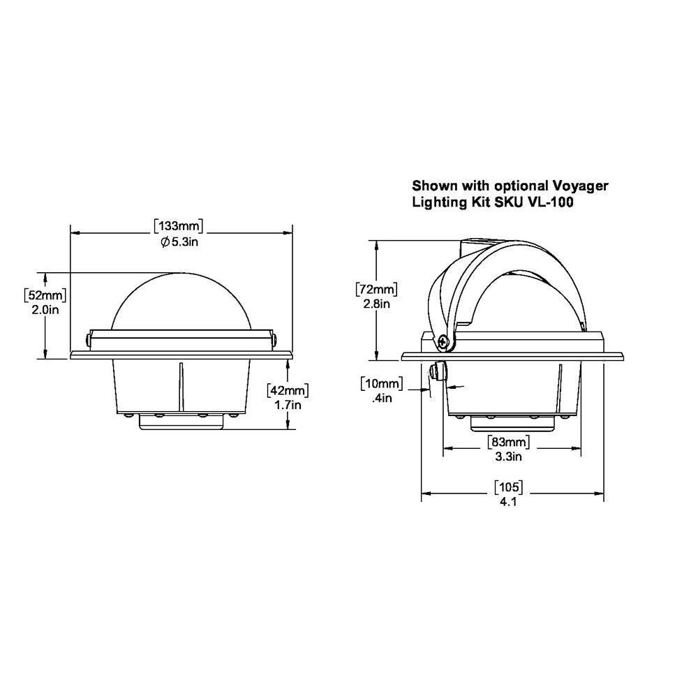 Ritchie RU - 90 Voyager Compass - Flush Mount - Black - Marine Parts OnlyMarine Navigation & InstrumentsRitchie