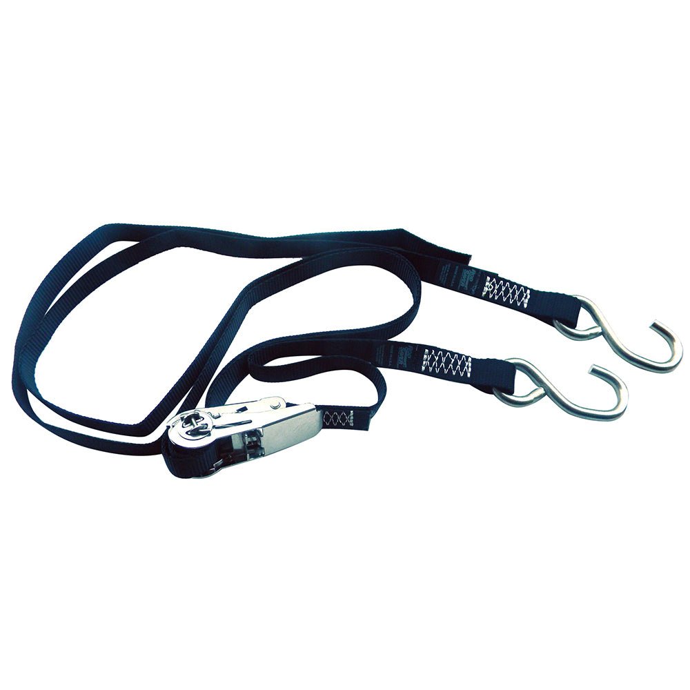 Rod Saver Stainless Steel Ratchet Gunwale Tie - Down - 1" x 16&39; - Marine Parts OnlyTraileringRod Saver