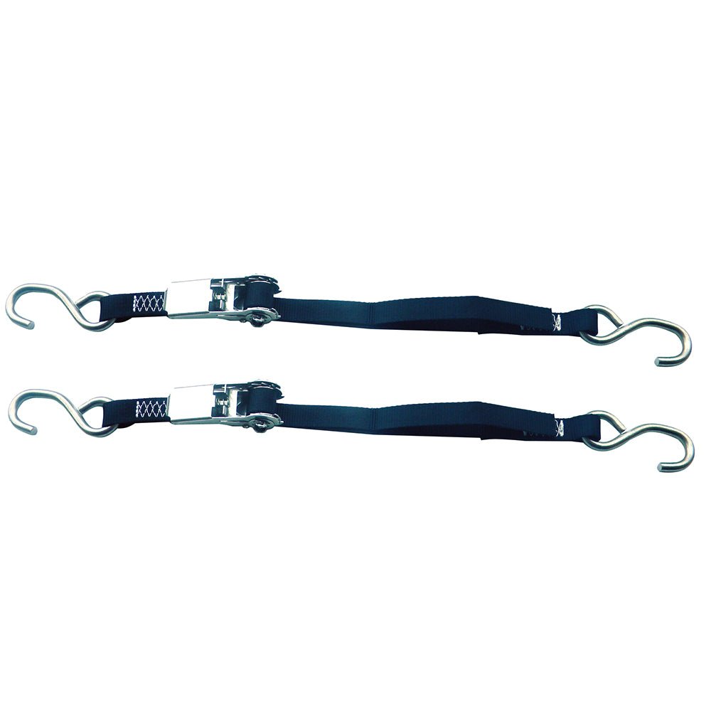 Rod Saver Stainless Steel Ratchet Tie - Down - 1" x 3&39; - Pair - Marine Parts OnlyTraileringRod Saver