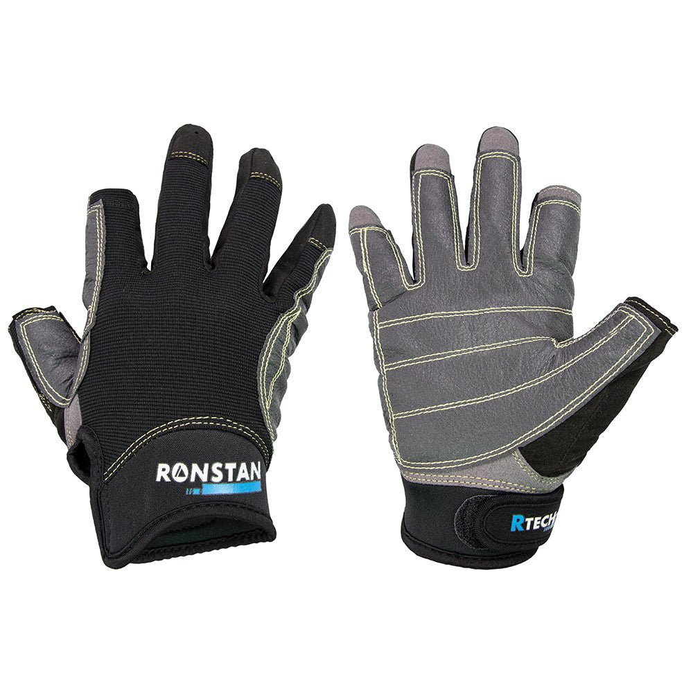 Ronstan Sticky Race Gloves - 3 - Finger - Black - S - Marine Parts OnlySailingRonstan