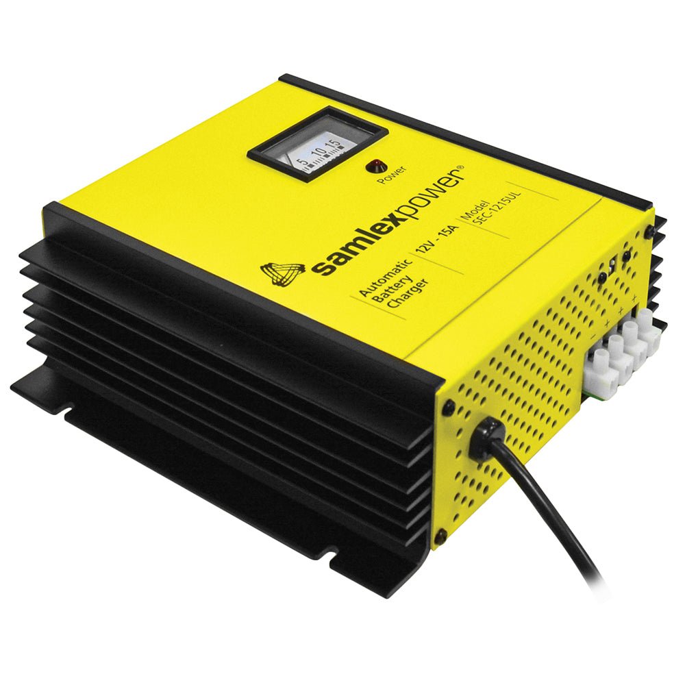Samlex 15A Battery Charger - 12V - 3 - Bank - 3 - Stage w/Dip Switch & Lugs - Marine Parts OnlyElectricalSamlex America