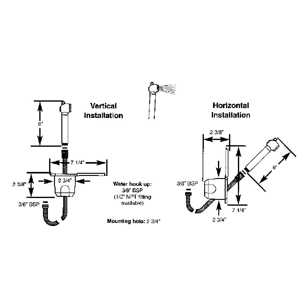 Scandvik Recessed Shower w/6&39; White Hose - Push - Button - Marine Parts OnlyMarine Plumbing & VentilationScandvik