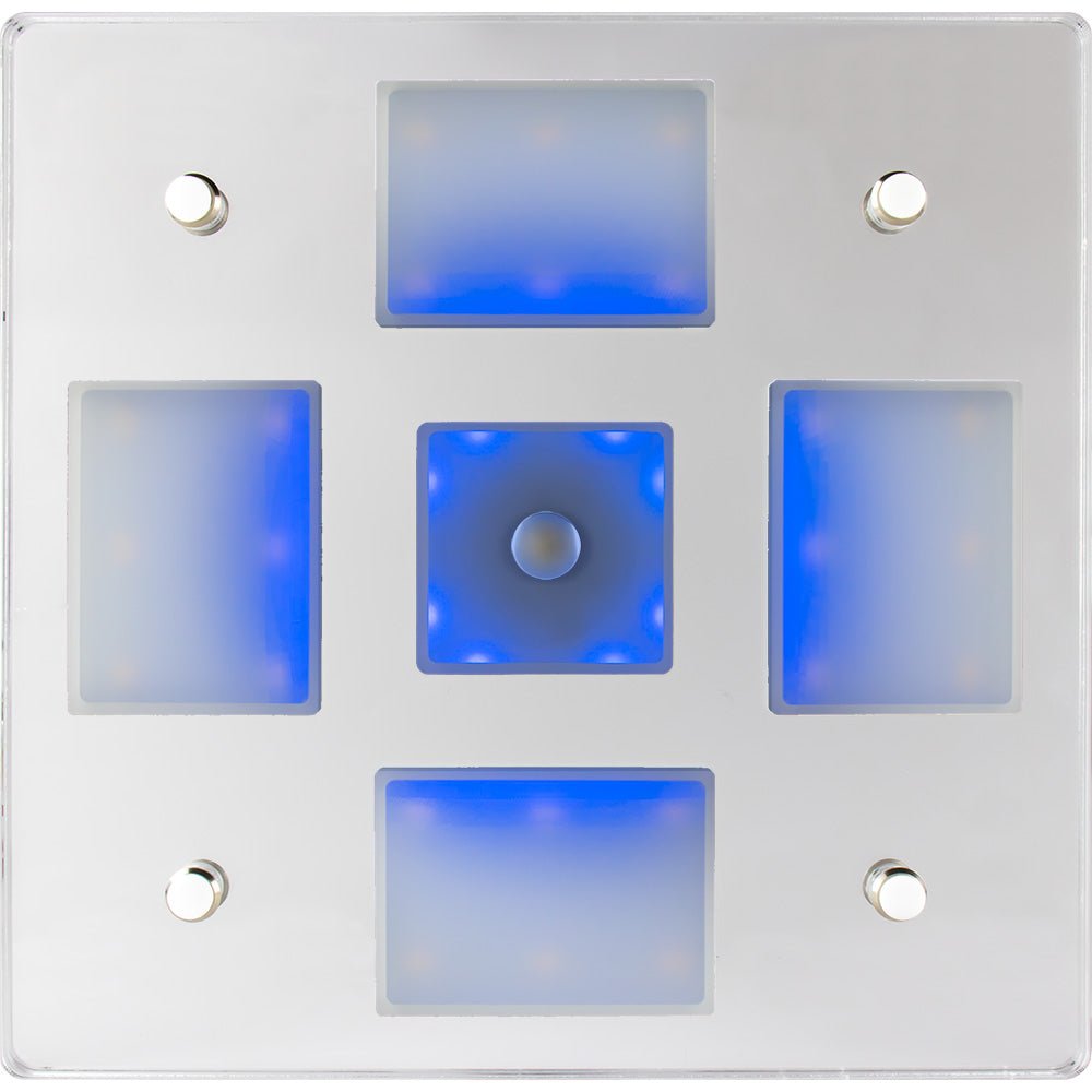 Sea - Dog Square LED Mirror Light w/On/Off Dimmer - White & Blue - Marine Parts OnlyLightingSea - Dog