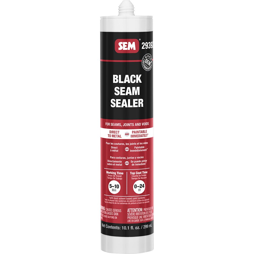 SEM 1K Seam Sealer - 10.1oz Tube - Black - Marine Parts OnlyAutomotive/RVSEM