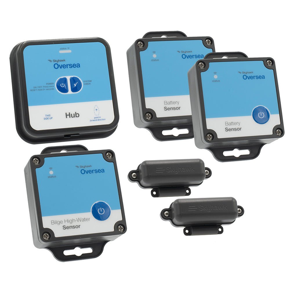 Skyhawk Oversea Fishing Bundle Hub - 1 Oversea Hub, 2 Battery Sensors, 2 Entry Sensors & 2 Bilge High - Water Sensors - Marine Parts OnlyBoat OutfittingSkyhawk Oversea