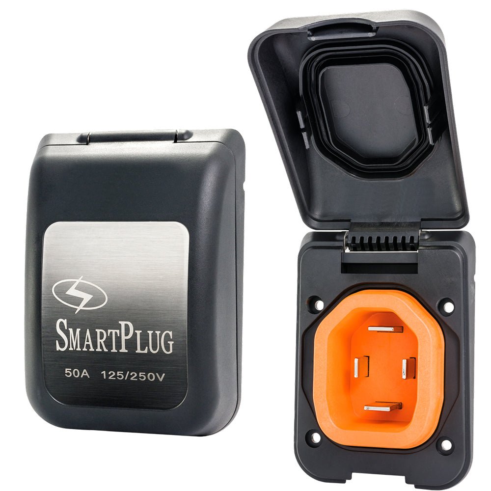 SmartPlug 50 AMP Male Non - Metallic Inlet Cover - Black - Marine Parts OnlyElectricalSmartPlug